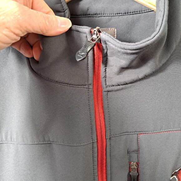 Colosseum Vest Arkansas Razorback Men L Full Zip Front SEC Hogs NCAA Athlete - Picture 10 of 16